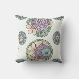 Almofada de arte cardíaca e flores