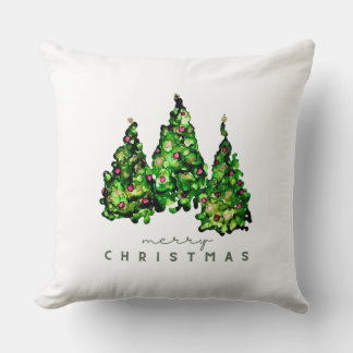 Almofada de árvore de Natal com design de tinta al