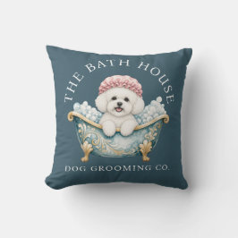 Almofada de Cabelereiro de Cães Personalizada Azul