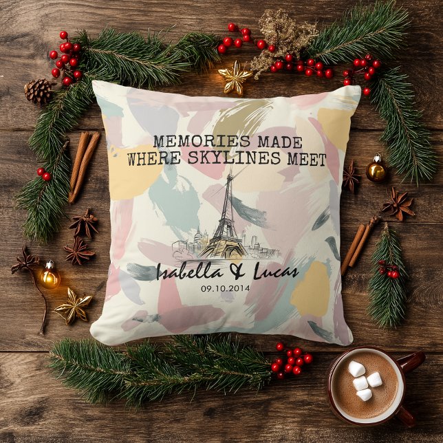 Almofada de Casal Personalizada com Paisagem Urban (Criador carregado)