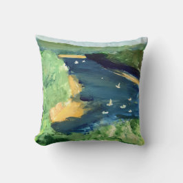 Almofada de cena de um rio de arte australiano