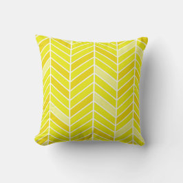 Almofada De Chevron amarelo Cantilevered largamente |