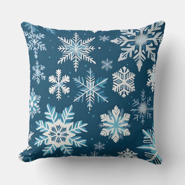 almofada de cristais de floco de neve (Frente)