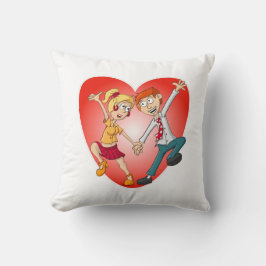 Almofada De dansende man en vrouw voor het Valentijn hart.