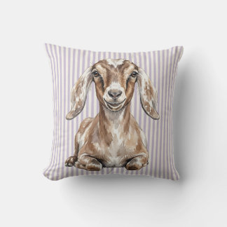 Almofada de decoração de fazenda com cabra Núbia e