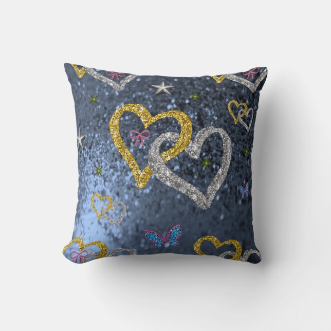 almofada de decoração dia dos namorados corações (Frente)
