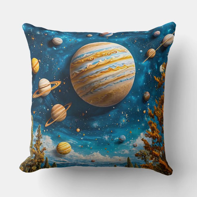 Almofada de Decoração Espaço Cósmico para Casa Mod (Frente)