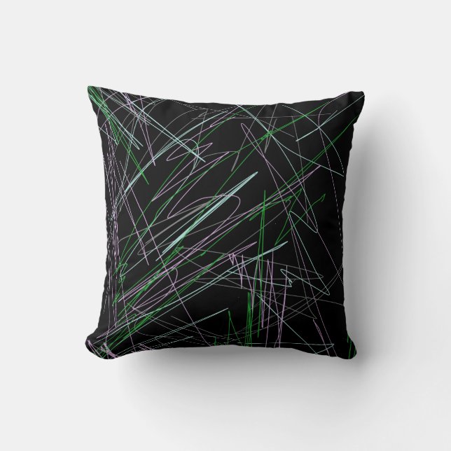 Almofada de desenho de arte abstrato funky (Frente)
