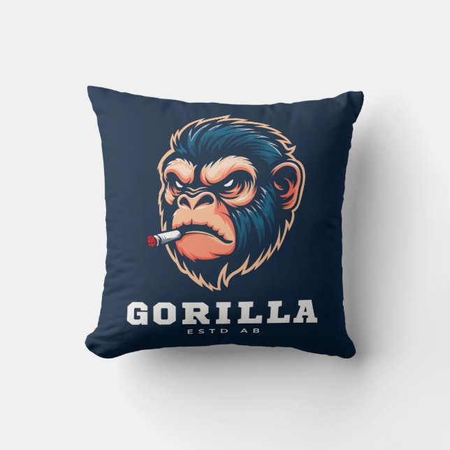 almofada de design de gorila (Frente)