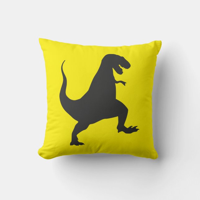 Almofada de Dinossauro Amarelo (Frente)