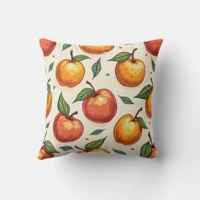 almofada de estofado com padrão de frutas (Verso)