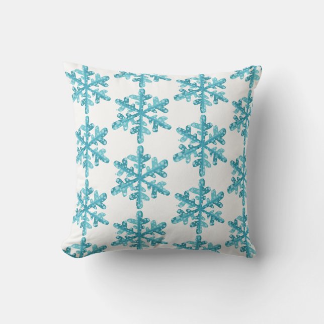 Almofada de Flocos de Neve de Férias (Frente)