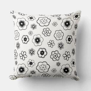 almofada de flores de desenho animado
