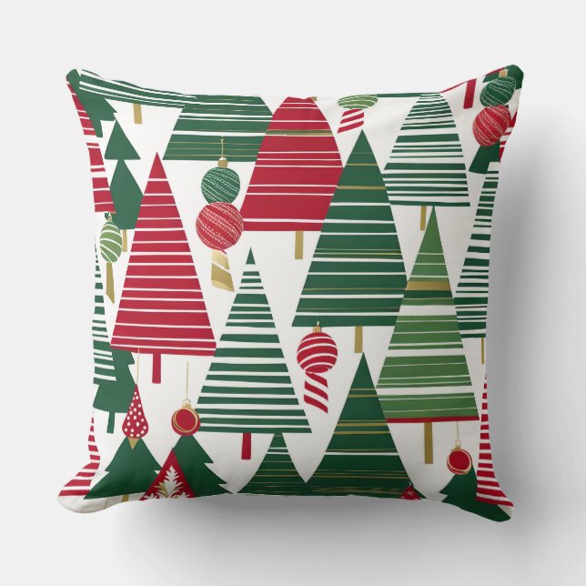 almofada de floresta de árvore de natal (Frente)