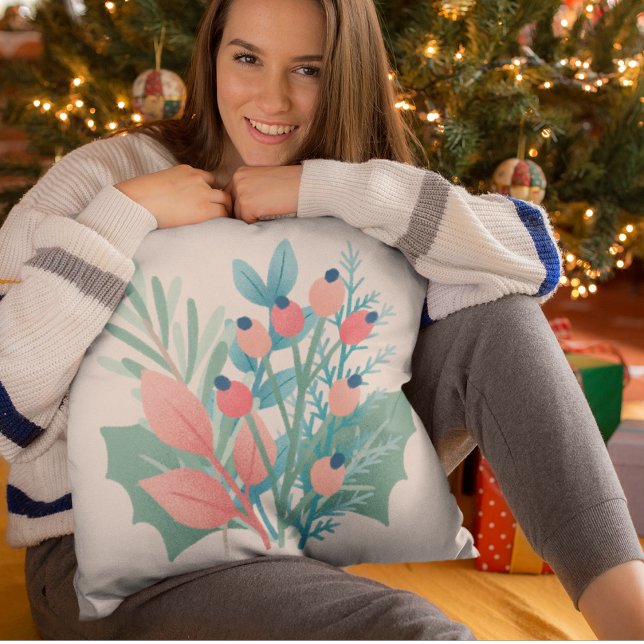 Almofada de folhagem de Natal simples caserna rúst (Criador carregado)