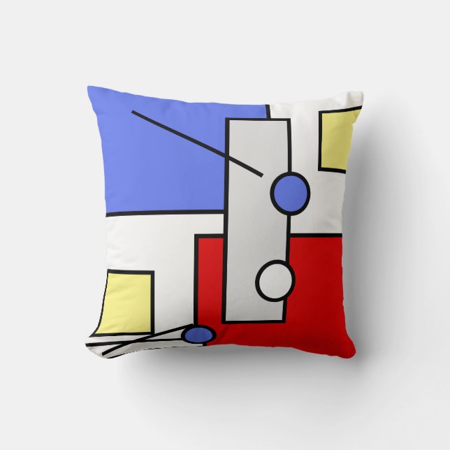 Almofada de Forma Geométrica de Arte Abstrata Bril (Frente)