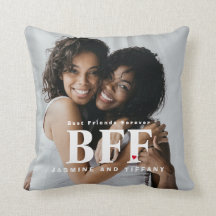 Almofada de Foto Coração Melhor Amiga Amigas Para 