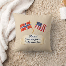 Almofada de herança orgulhosa norueguesa de Minnes