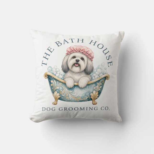 Almofada de Higiene para Cão Lhasa Apso Branco (Frente)