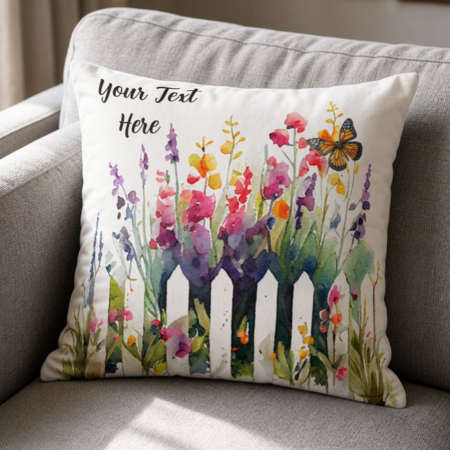 Almofada de Jardim Personalizada (Custom designed garden flower throw pillow)