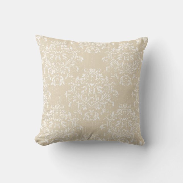 Almofada de Lançar em Damasko / Jacquard Desgasta (Frente)