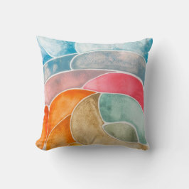 Almofada de lançamento aquarela / Feita à mão / Ar