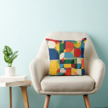 Almofada de lançamento com padrão de bloco minimal