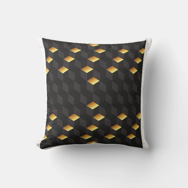 almofada de lançamento com padrão hexagonal (Frente)