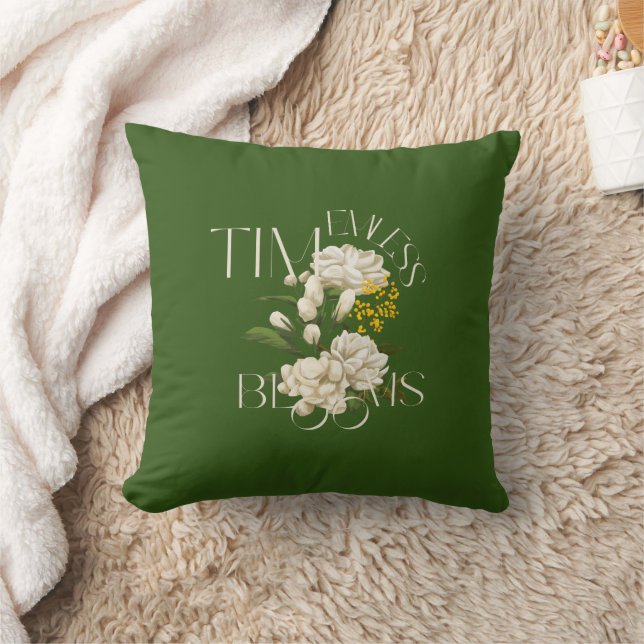 Almofada de lançamento Cream Floral Timeless Bloom (Cobertor)