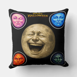 Almofada de lançamento da lua cheia feliz Hallowee
