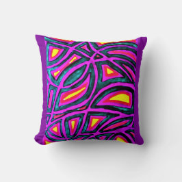 Almofada de lançamento de algodão abstrata.