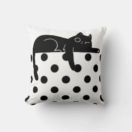 Almofada de lançamento de bolinhas de gato preto