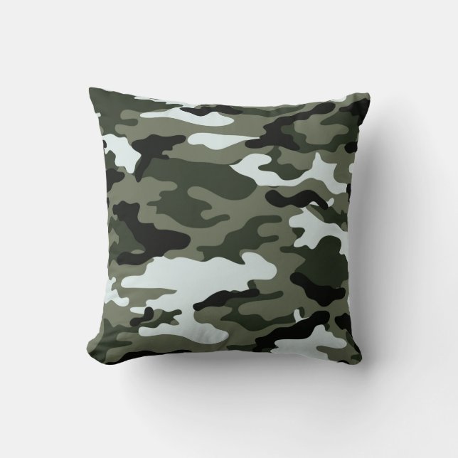 Almofada de lançamento de camuflagem militar. (Frente)