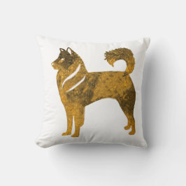 Almofada de lançamento de cão dourado husky