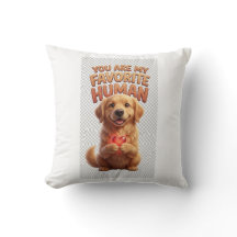 Almofada de lançamento de coração de Golden Retrie