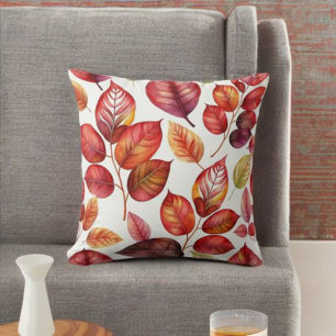 Almofada de lançamento de folhas de outono vibrant