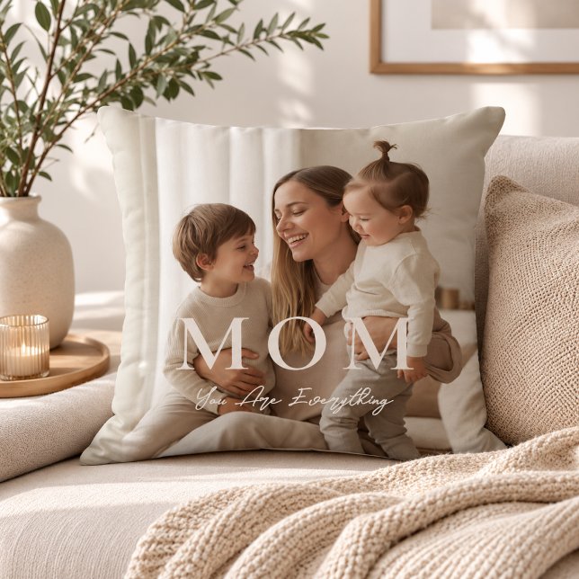 Almofada de lançamento de foto moderna personaliza (Criador carregado)