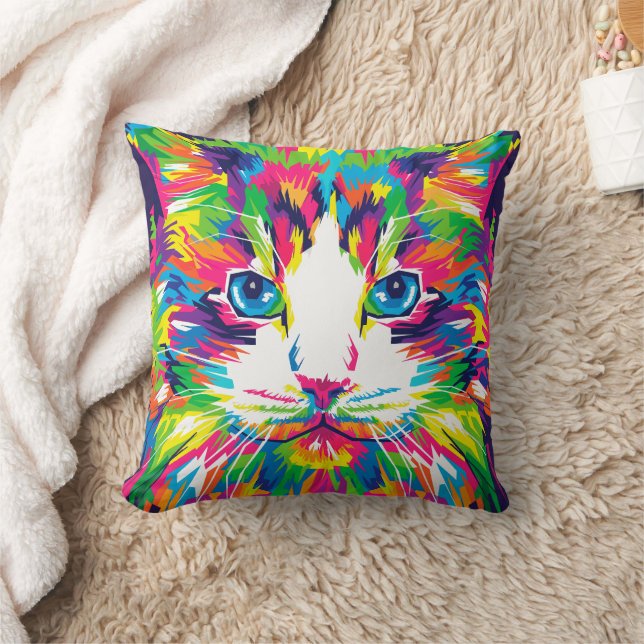 Almofada de lançamento de gato Neon WPAP (Cobertor)