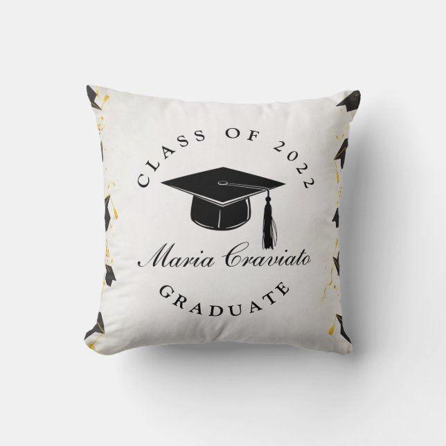 Almofada de lançamento de graduação personalizada  (Frente)