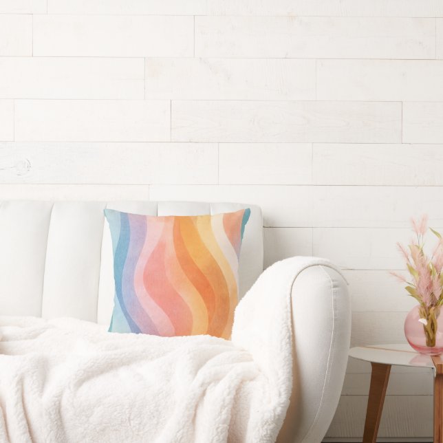 Almofada de Lançamento de Onda Minimalista Moderna (Sofá)