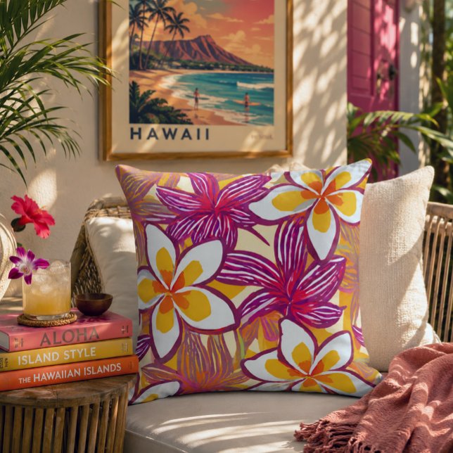almofada de lançamento de plumeria tropical do Hav (Criador carregado)