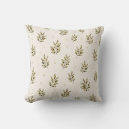 Almofada de lançamento de ramo de oliveira aquarel