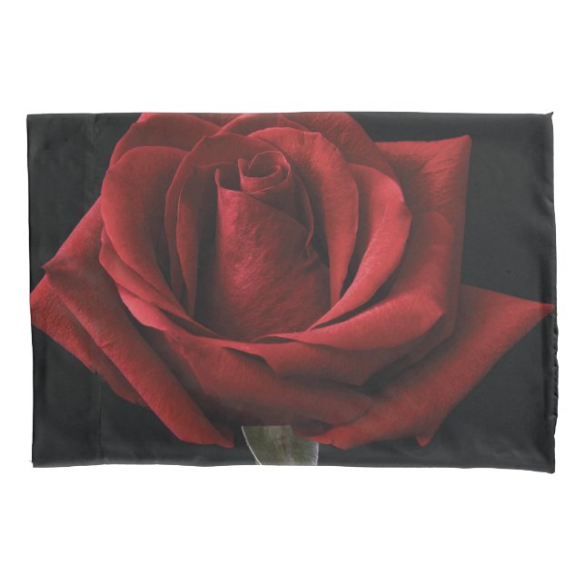 Almofada de lançamento de rosa vermelha (Frente-Esquerda)