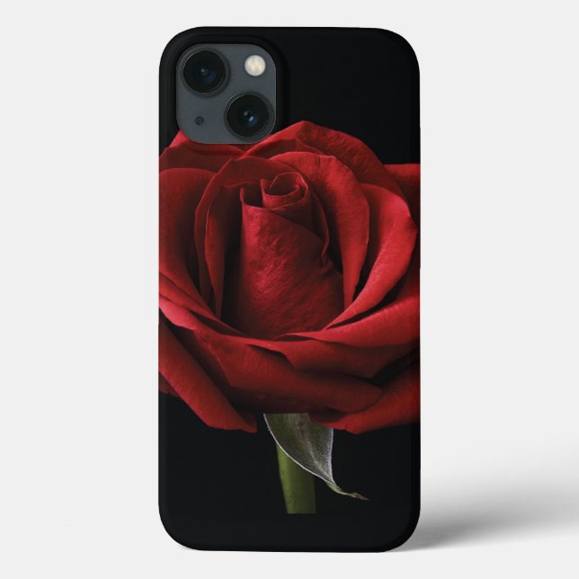 Almofada de lançamento de rosa vermelha (Verso)