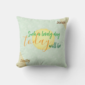 Almofada de lançamento de sol pastel personalizado