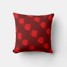 Almofada de lançamento de tons de Natal vermelho P