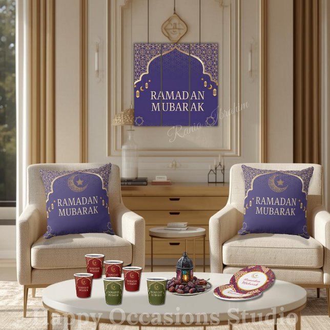 Almofada de lançamento elegante Ramadan Mubarak (Criador carregado)