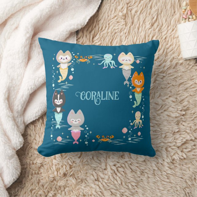 Almofada de lançamento em um tema náutico. (Cobertor)