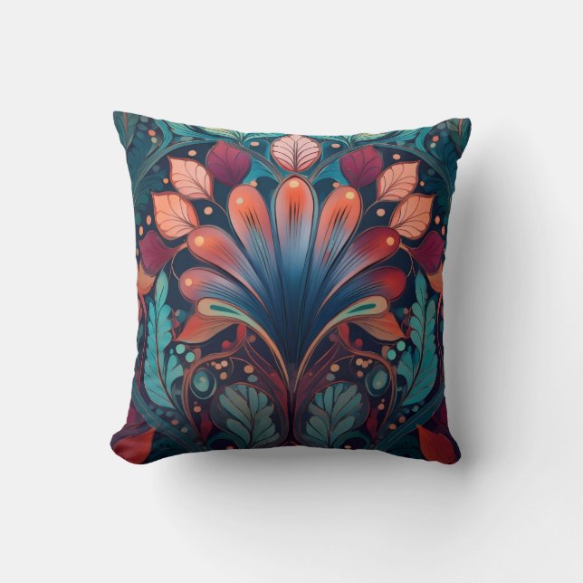 Almofada de lançamento estilo Art nouveau (Frente)