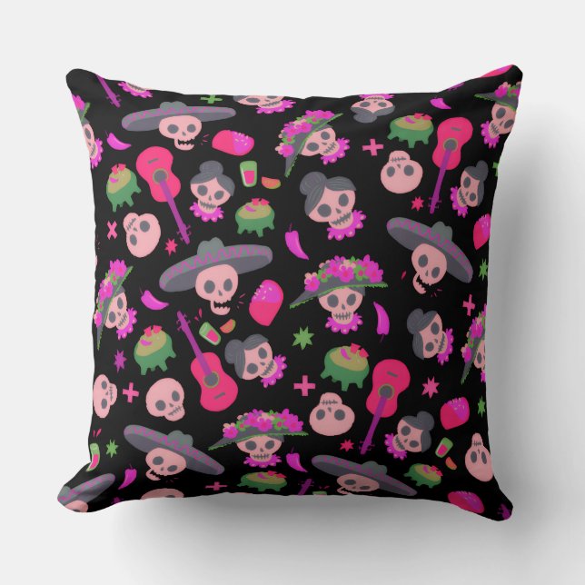 Almofada de Lançamento Fiesta De Los Muertos (Frente)